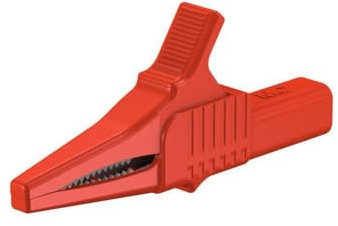 Stäubli XKK-1001 Pince crocodile de sécurité enfichable 4 mm CAT II 1000 V rouge