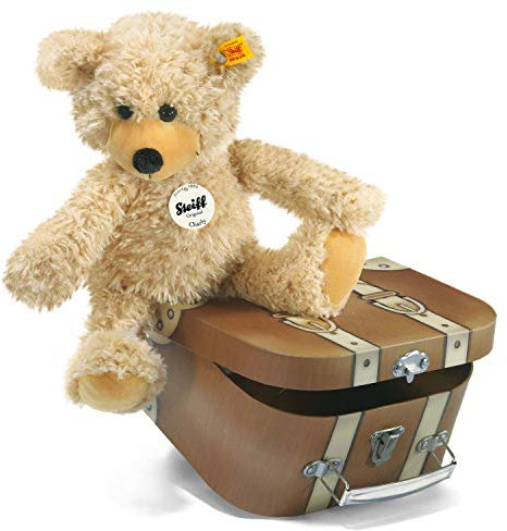 Steiff 012938 Dangling Tiere Charly Schlenkerteddy 30cm beige im Koffer, Mehrfarbig, 30 cm