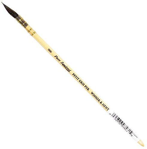 Winsor & Newton Petit Gris Pinsel000 Brush Malpinsel, Birkenholz, Transparent, Nr. 0-6 mm