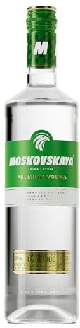 Moskovskaya Vodka 70cl 38% ABV, Classic Spirit Distilled From Natural Ingredients, Enjoyed in Mixers, Tonics, Cocktails & Shots, Made in Riga Latvia