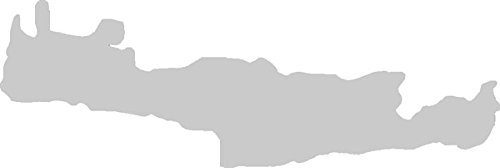 2x Auto Aufkleber Car Sticker KRETA Griechenland Insel (ca 11 x 5 cm) (Silber)