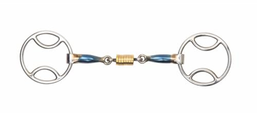 Shires Blue Sweet Iron Bevel Bit with Roller Link - Equestrian Horse Bit - Multiple Sizes 5