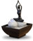 Zimmerbrunnen Yoga Meditation Buntes LED-Licht und Wasserstrahl - Bewegte Innendekoration - Entspannende Zen-Atmosphäre - Tischbrunnen - Einfache Montage - Ungewöhnliche Geschenkidee zum kleinen Preis - H 19cm - Yoga 2 Zen'Light