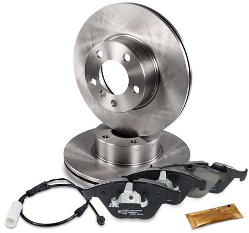 2x Bremsscheibe belüftet Ø 312 + Bremsbeläge Bremsklötze mit Warnkontakt Vorderachse vorne