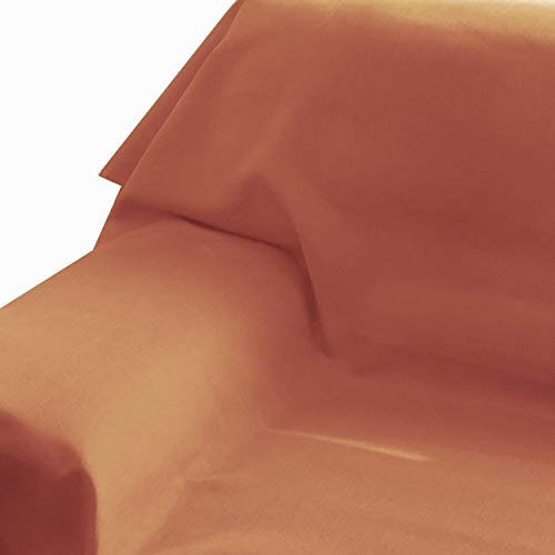 DecoHomeTextil Heimtextilmanufaktur Brilliant Sofaüberwurf Sofa Überwurf Bezug Couchbezug Bettüberwurf Tagesdecke 160 x 320 cm Orange Farbe & Größe wählbar mit Lotus Effekt Eckig