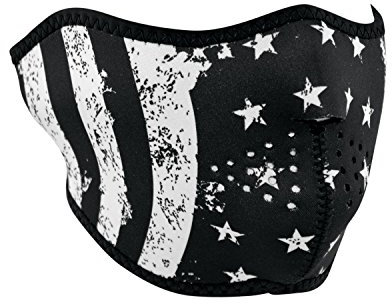 Zan Headgear® Demi-masque en néoprène drapeau blanc