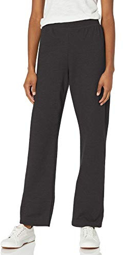 Hanes Women's EcoSmart Open Bottom Leg Sweatpants,Ebony,X-Large