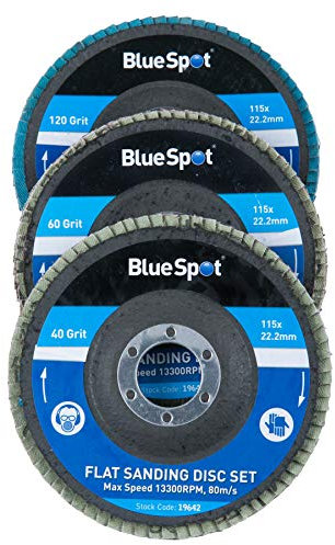 Blue Spot 19642 4 1/2-inch Flat Sanding Disc (3 Pieces)