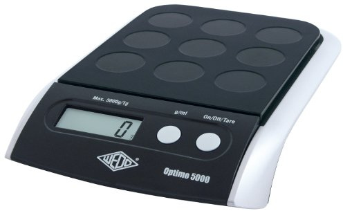 Wedo Optimo 5000 – Kitchen Scales (LCD, Black, ABS Synthetics, 230 x 165 x 40 mm)