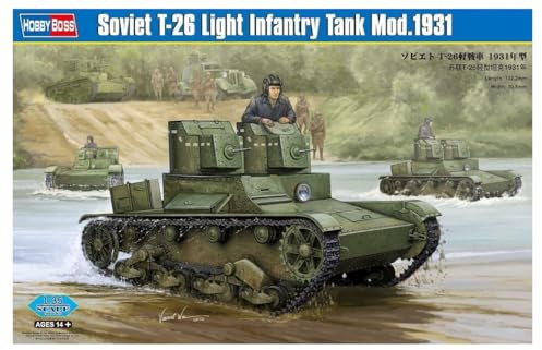Hobby Boss 82494 Modellbausatz Soviet T-26 Light Infantry Tank Mod 1931