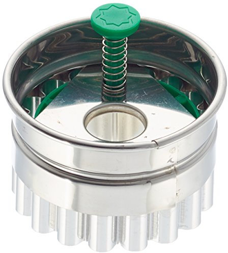 Städter Linzer m. Auswerfer Herz, Edelstahl, Silber-grün, 4.8 x 4.8 x 4.8 cm