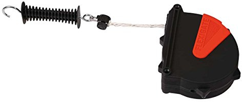 AKO Fencing FlexiGate mit 6 mm Seil, Torsystem, Weidetor, Durchgang, schwarz/rot, bis 7,5 m, Pferdehalter, Landwirte, kein Verdrecken, kein Einklemmen