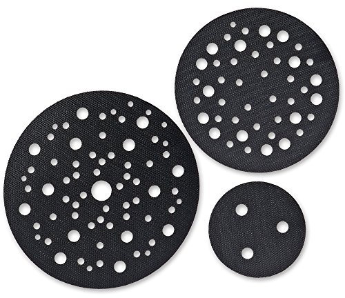 Mirka Roundy Kit hand block with dust extraction holes, sanding block with Hook and loop incl. 4m suction hose and 15 pieces, Abranet net sanding discs with Hook and loop Ø 150mm grit P120 P180 P240