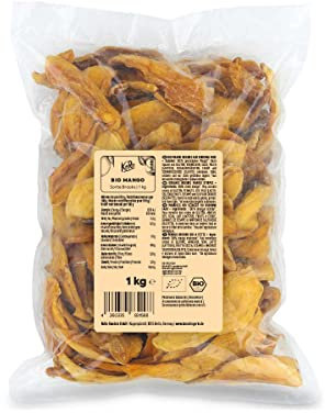 KoRo - Mango essiccato bio 1 kg - disidratato senza zucchero, biologico, frutta a fettine, senza conservanti e additivi, vegan e senza glutine