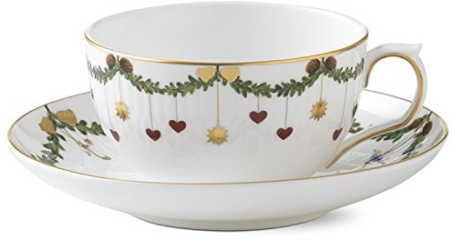 Royal Copenhagen - Teetasse - Star Fluted Christmas - (2-teilig)