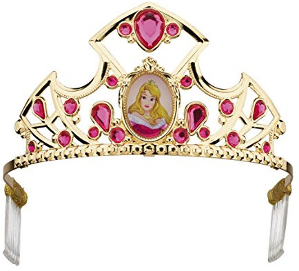 Disguise Aurora Deluxe Disney Prinzessin Dornröschen Tiara, Einheitsgröße, für Kinder, Einheitsgröße Disguise, Einheitsgröße, Kunststoff, Metall