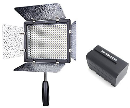 Yongnuo YN-300 III YN300 III Pro LED-Videoleuchte 3200K-5500K Farbtemperatur für Canon Nikon DSLR-Kamera DV und Camcorder mit WINGONEER NP-F750 Akku und Ladegerät