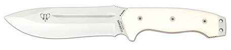 Cudeman Survival Messer Weißer Micarta mit rotem Liner, Klingenlänge: 16 cm, CUDM-1074