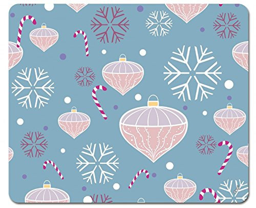 1art1 Noël Merry Christmas Étoiles De Glace Boules Cannes De Sucre Tapis De Souris 23x19 cm
