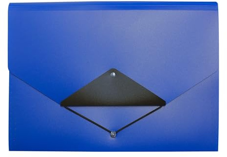 Cathedral Products 13 Pocket Triangle Flap Expanding File - Blue