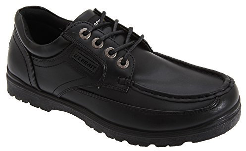US Brass Smaug/Stubby Men's Boat Shoes (43 EUR) (Black), Black, 9 UK