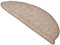 Beautissu Treppenstufen Matten 55x15 cm – 15 Stück Schmale Treppen Stufenmatten Selbstklebend Innen Treppenmatten Stufenmatte Teppich Treppenteppich Stufenteppich Halbrund Sand – ProStair