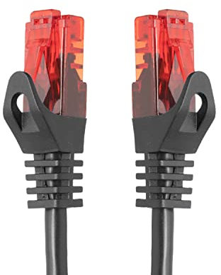 BIGtec 0,5m LAN Kabel Netzwerkkabel Patchkabel Ethernet 2 x RJ45 Stecker High Speed schwarz kompatibel zu Cat.5 Cat.6 Cat.7 Cat.8 Switch Router Modem Patchpanel Access Point Patchfeld