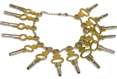 Jeweler's Tools 14-Size Pocket Watch Key Set for Winding, Setting