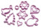Zenker 42927 Set d'emporte-pièces pour biscuits Linzer, emporte-pièces à sablés, emporte-pièce, Plastique, Rose, 6 x 7 cm