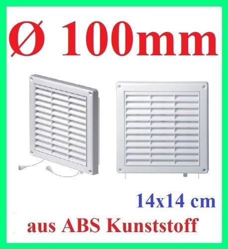 Lüftungsgitter Abschlussgitter Insektenschutz Ø 100mm Lüftungsgitter Jalousie T55