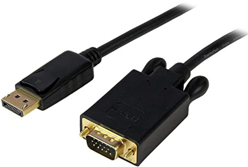 StarTech.com Adaptateur DisplayPort vers VGA - Câble Display Port Mâle VGA Mâle 1920x1200 - Noir 4,5m (DP2VGAMM15B)