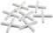 kwb Fliesenkreuze 250 Stück, Fliesenzubehör, Kunstoff, 18 mm x 2,5 mm, Abstandshalter, weiß