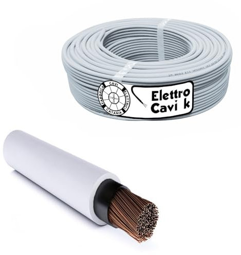 ELETTROCAVI K - CAVO ELETTRICO FG16R16 1x10 mm² IN DOPPIA GUAINA PER USO ESTERNO E INTERNO UNIPOLARE 1 POLO CPR 0,6/1 kV IEMMEQU PROFESSIONALE MADE IN ITALY 50 METRI
