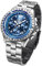 FIREFOX Fighter FFS05-103 Sunray blau Chronograph Herrenuhr Armbanduhr massiv Edelstahl Sicherheitsfaltschließe 10 ATM Prüfdruck
