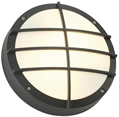 Wandleuchte BULAN GRID, rund, E27, max. 2x25W, anthrazit