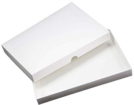 A5/C5 weiße Grußkarten x 5er Pack, Geschenk-Boxen