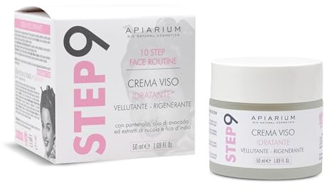 APIARIUM Crema idratante Viso BIO pelli normali e secche con succo di aloe vera, Miele e Vitamina C, 50 ML, Crema viso STEP 9 della Skincare