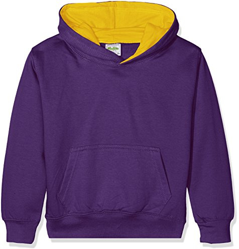 AWDis Kids Varsity Hoodie Hooded Sweatshirt