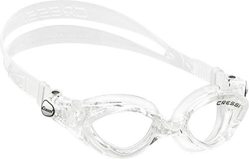 CRESSI King Crab Goggles, Transparent - Lunettes de Natation Junior Parfaites pour la Mer, la Piscine et Snorkeling, Transparent_Lentilles Clair 7/15 Ans