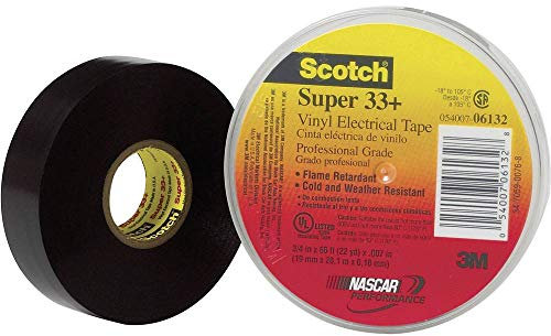 ruban adhésif vinyle scotch - 3m super 33+ - 19 mm x 6.1 mètres - 3m 80020