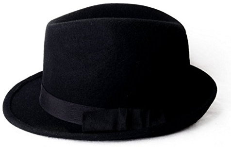Thorness Goodwood Racing Black Felt Trilby Hat - Size 59cm