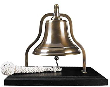 Zahlmeister-Glocke Purser’s Bell, Schiffsglocke auf Holzständer AC076