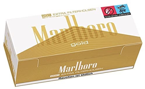 1000 Marlboro® Gold Extra Filterhülsen, 4er Gebinde (4x250 Zigarettenhülsen)