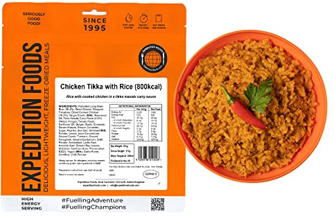 Expedition Foods Chicken Tikka with Rice (800kcal) - Freeze Dried Meal