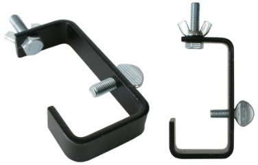 Loops 4 x 50mm Black Steel Hook Lighting G Clamp