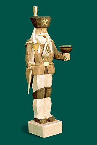 Rudolphs Schatzkiste Räucherfigur Bergmann mit Tülle geschnitzt Höhe 25cm NEU Rauchen Rauchfigur Rauchmann Räucherfigur Räucherkerze Smoker Kerze Figur Mann Holz Seiffen Erzgebirge Holz Schnee