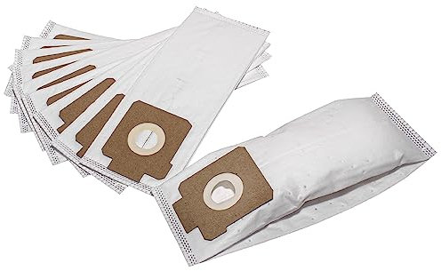 vhbw 10x sacchetto compatibile con AEG Electrolux ZS 200 Energica, ZS 201 Energica, ZS 202 Energica aspirapolvere - 17 28cm x 21cm Bianco