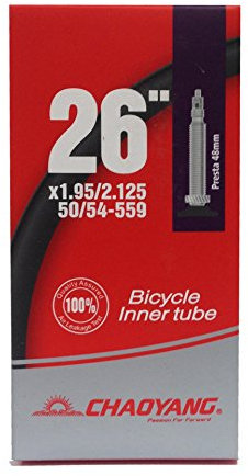 Msc Bikes Standart Tube Cámara De Aire, Unisex Adulto, Negro, 26 x 1,95/2,125 FV48