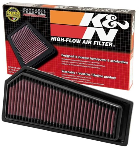 K&N 33-2965 Motorluftfilter: Hochleistung, Prämie, Abwaschbar, Ersatzfilter,Erhöhte Leistung, 2009-2015 (SLK200, SLK250, C180, C250, E200, E250)