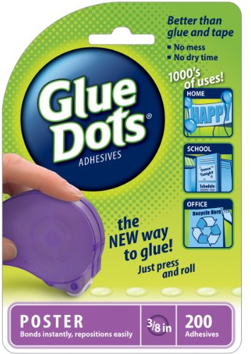 Bulk Buy: Glue Dots 3/8' Poster Dot 'n Go Disposable Dispenser 200 Clear (3-Pack)